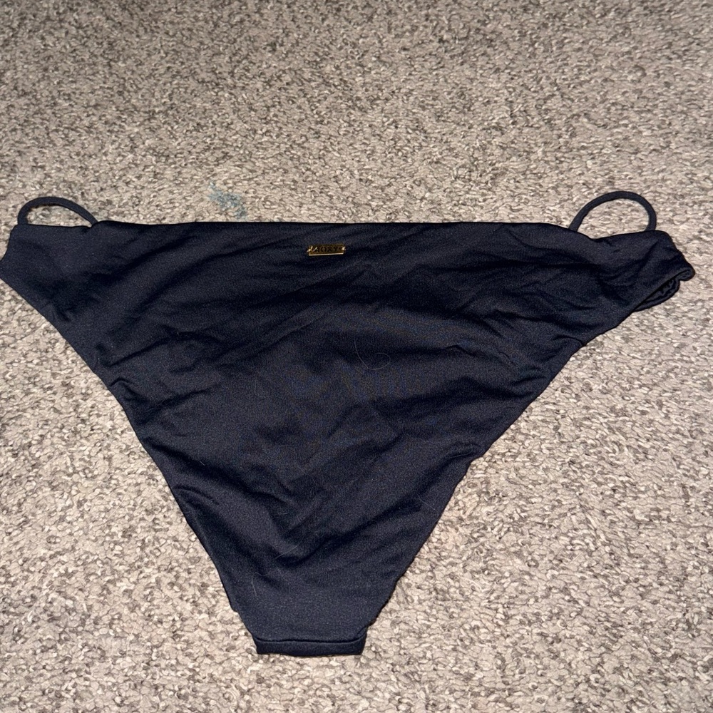 Roxy Black Medium Coverage Bikini Bottom Small Euc - image 4